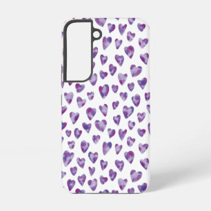 Cure paars love hartpatroon samsung galaxy hoesje