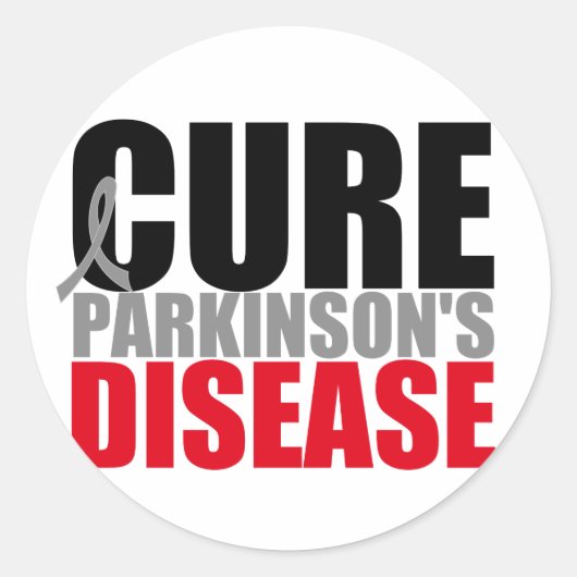 CURE Parkinsons Disease Ronde Sticker (Voorkant)