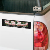 Cure Parkinsons roze tulpen Bumpersticker (Op Truck)