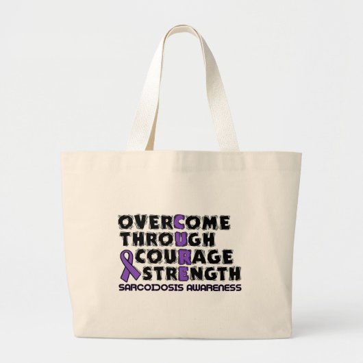 CURE...Sarcoïdose Grote Tote Bag (Voorkant)