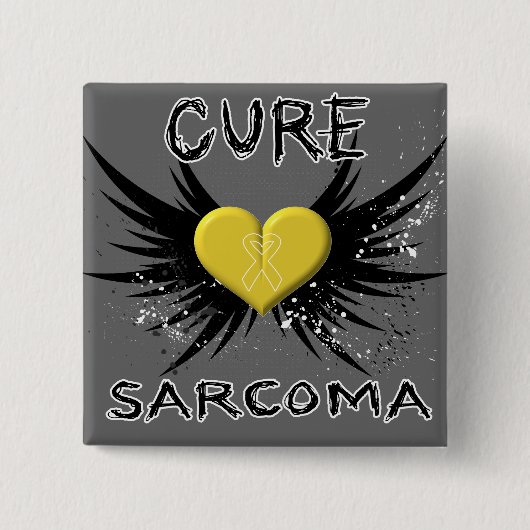 Cure Sarcoma Vierkante Button 5,1 Cm (Voorkant)
