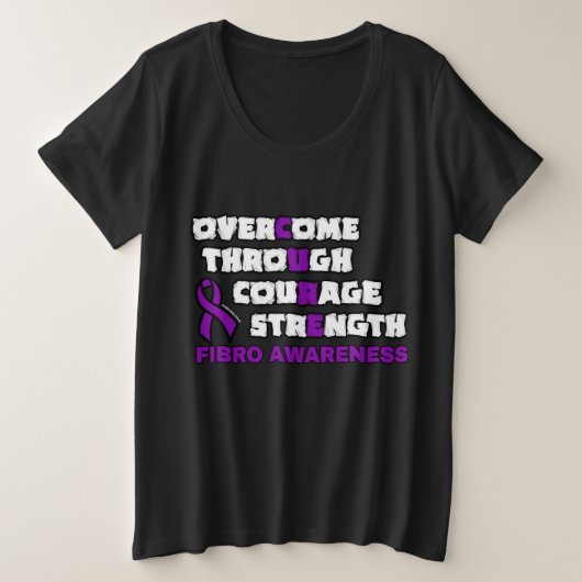 CURE...T-shirt Fibro Plus Taille (Design devant)