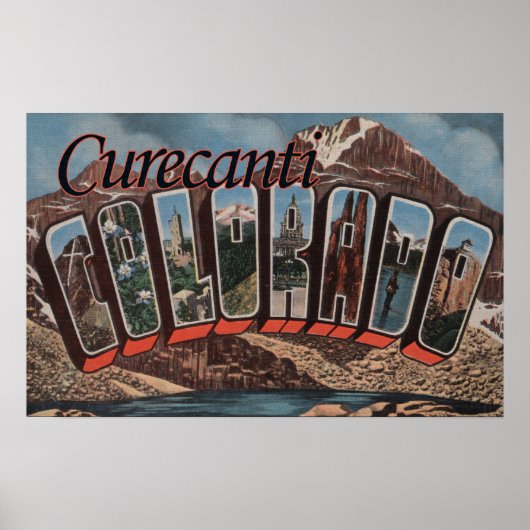 Curecanti, Colorado - Grote Letter-scènes Poster (Voorkant)