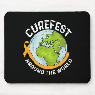 Curefest Rond De Wereld Kinderkanker Bewustzijn Muismat