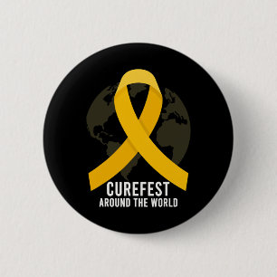 Curefest Rond De Wereld Kinderkanker Bewustzijn Ronde Button 5,7 Cm
