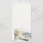 Curfu Griekenland Waterverf Landschap Trouwmenu Kaart (Achterkant)