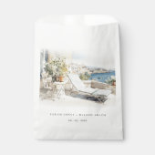 Curfu Griekenland Waterverf Landschap Wedding Bedankzakje (Voorkant)