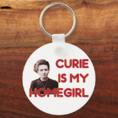 Curie is mijn huisdier sleutelhanger (Voorkant)
