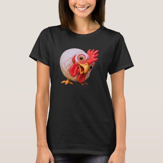 Curieus als een kip t-shirt (Voorkant)