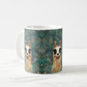 Curieux bébé Llama Funny Mug Cadeau (Devant gauche)