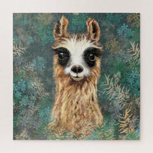 Curieux Bébé Llama Jigsaw Puzzle amusant (Vertical)