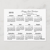 Curieux calendrier Alpaca ~ carte postale (Dos)