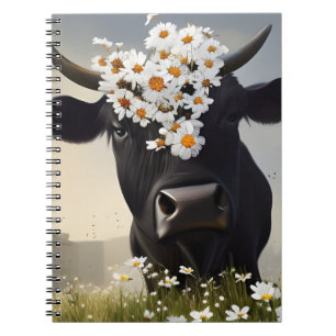 Curieux Carnet de vache noir Angus