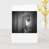 Curieux Chat, carte (Fleur jaune)