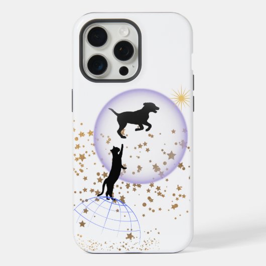Curieux chat et chien courant (Verso)