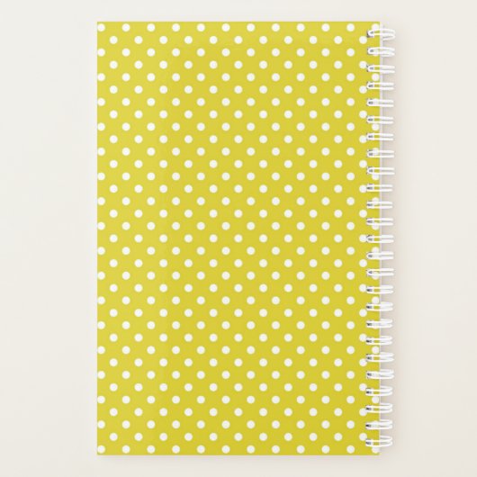 Curieux Chat Noir Polka Jaune Point Personnalisé (Dos)