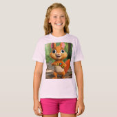 Curieux Chipmunk Forest Adventure T-Shirt Designs (Devant entier)