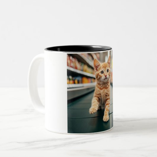 Curieux Convoyeur Kitten Caper Mug (Devant gauche)