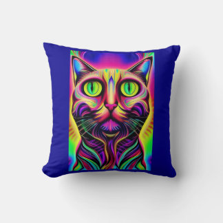 curieux coussin de chat
