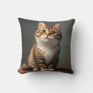 curieux coussin de chat