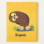 Curieux et drôle dessin animé de chouette brune (Dos)