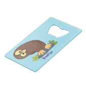 Curieux et drôle dessin animé de chouette brune (Devant Angle)