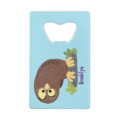 Curieux et drôle dessin animé de chouette brune (Dos)