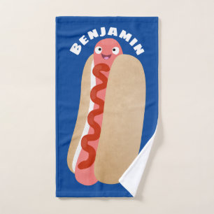 Curieux hot dog Weiner dessin animé