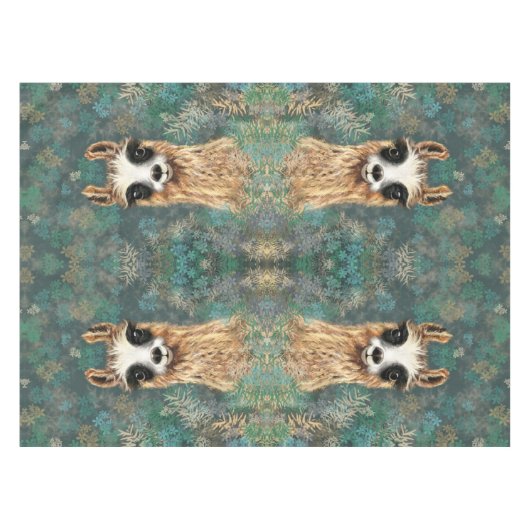 Curieux Llama Drôle Nappe (Devant (Horizontal))