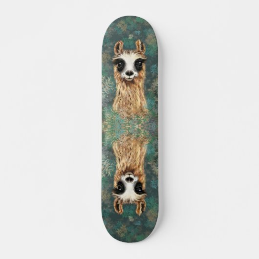 Curieux Llama Skateboard drôle (Devant)