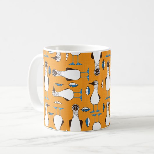 Curieux oiseau à pattes bleues - Mug (Devant gauche)