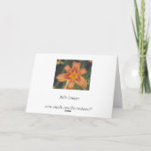 Curieux Poème de libellule - carte (Dos)