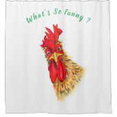 Curieux Rooste curieux Joueur rideau de douche (Devant)