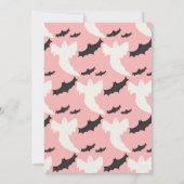 Curieux rose un Halloween Invitation anniversaire (Dos)