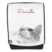 Curieux sac à dos de chat (Devant)