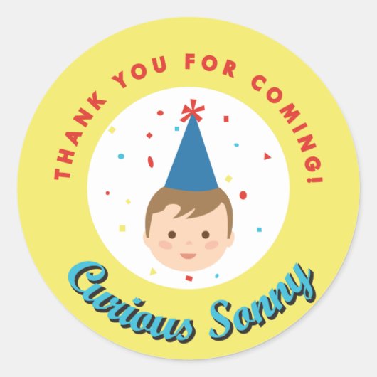 Curieux Sonny Sticker (Devant)