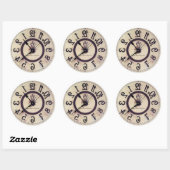 Curieux Sticker 1 Horloge (Feuille)