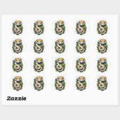Curieux Sticker Python - Une surprise Slithering (Feuille)