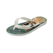 Curieuze Baby Llama - Cute Kinder Teenslippers (Schuin)