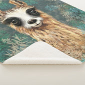 Curieuze Baby Llama - Cute - Sherpa Deken (3/4)