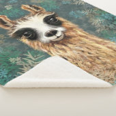 Curieuze Baby Llama - Cute Sherpa Deken (3/4)