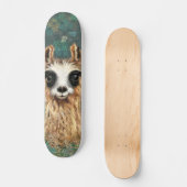 Curieuze Baby Llama - Cute Skateboard (Voorkant)
