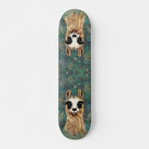 Curieuze Baby Llama - Cute - Smile Skateboard