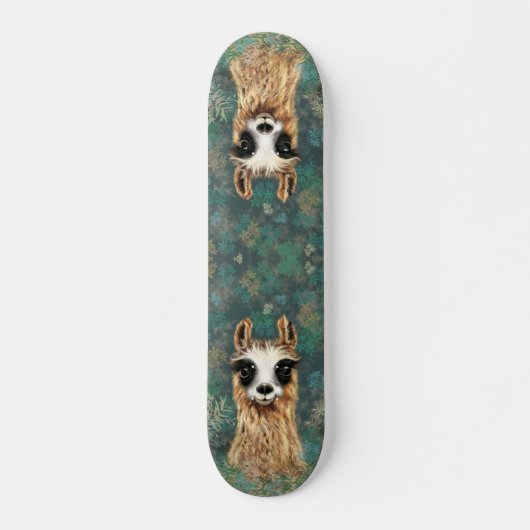 Curieuze Baby Llama - Cute - Smile Skateboard (Voorkant)