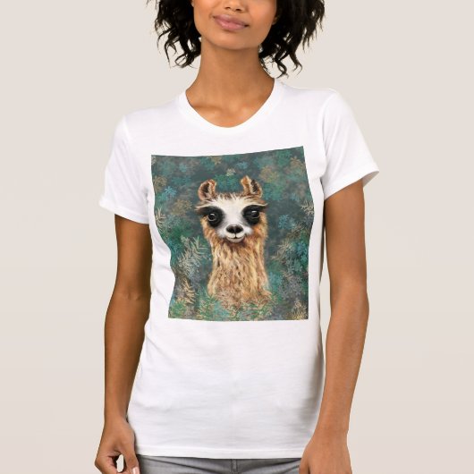 Curieuze Baby Llama - Cute T-shirt (Voorkant)