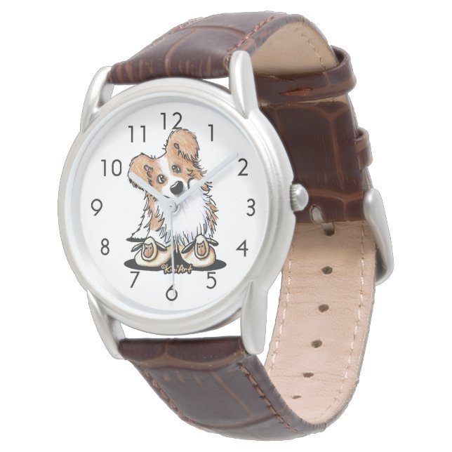 Curieuze Border Collie Watch Horloge (Gekanteld)