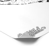 Curieuze bushtit Bird Sketch Poster (Hoek)