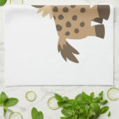 Curieuze Cartoon Hyena Kitchen Towel Theedoek (Gevouwen)