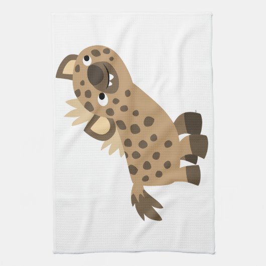 Curieuze Cartoon Hyena Kitchen Towel Theedoek (Verticaal)