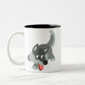 Curieuze Cartoon Wolf Mok (Links)